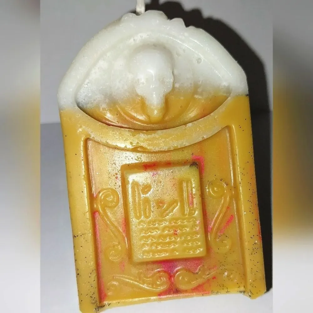 Hand crafted limited edition tombstone candle